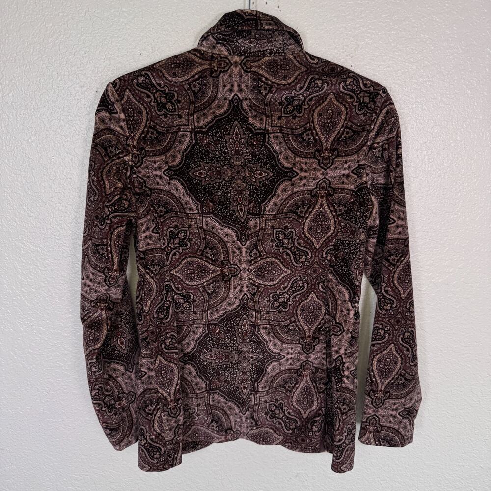 Circolo 1901 Blazer Jacket Women 40 IT Velvet Paisley Floral Preppy Classic 4 US - Picture 2 of 14